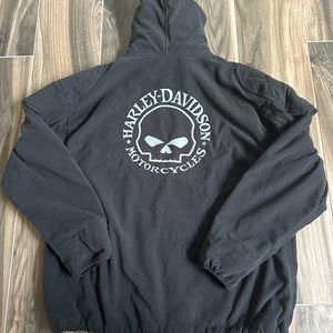 Vintage Harley-Davidson y2k hoodie jacket